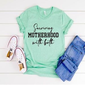 Surviving Motherhood Graphic Tee - With Both